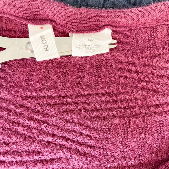 MOTH Quilted Red Sweatshirt - Picture 2 of 4